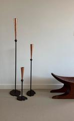 Pieter Spruyt 3 handgemaakte kandelaren designobjecten, Ophalen, Zo goed als nieuw, Metaal, Minder dan 25 cm