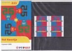 Postzegelmapje 221 – Het Kwartje – PZM221, Na 1940, Ophalen of Verzenden, Postfris