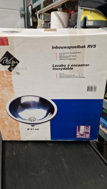Plieger Spoelbak RVS 41cm Nieuw in Doos beschikbaar voor biedingen