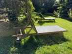ligbedden tuin, Tuin en Terras, Ophalen, Gebruikt, Hout, Verrijdbaar