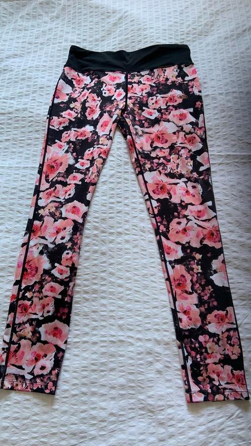 Sportlegging, INQ, L, gebloemd, z.g.a.n, Kleding | Dames, Sportkleding, Zo goed als nieuw, Zwart, Ophalen of Verzenden