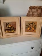 Brocante Citroen Tafereeltjes op HoutHoogte 35 cm breedte 35, Ophalen