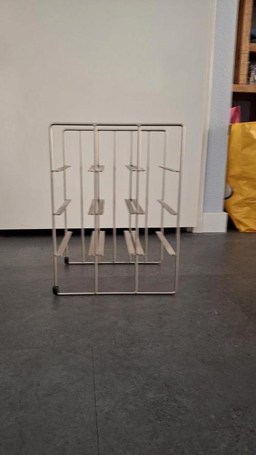 Blomus Wijnrek vernikkeld 9 flessen ZGAN, Huis en Inrichting, Woonaccessoires | Wijnrekken, Zo goed als nieuw, Minder dan 50 cm