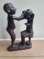 Afrikaans ebbenhouten beeldje, Antiek en Kunst, Kunst | Beelden en Houtsnijwerken, Ophalen of Verzenden
