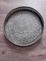 Dienblad, decoratie, 25,5 cm, Huis en Inrichting, Ophalen of Verzenden, Zo goed als nieuw, Rond, Metaal