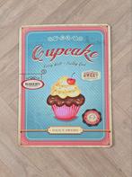Cupcake Metalen Bord Vintage Look 30x40cm, Ophalen of Verzenden, Nieuw