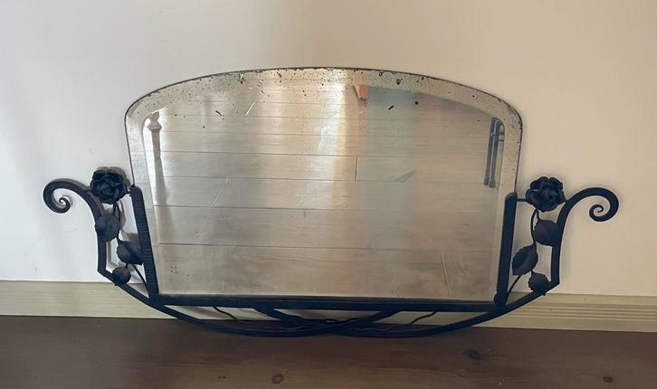 Antieke spiegel, Huis en Inrichting, Woonaccessoires | Spiegels, Gebruikt, Minder dan 100 cm, Rechthoekig, Ophalen