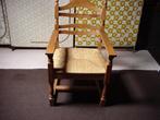 EIKEN HOUTEN STOEL, MASSIEF MET BIEZEN MAT, Huis en Inrichting, Stoelen, Bruin, Nieuw, Ophalen of Verzenden, Eén