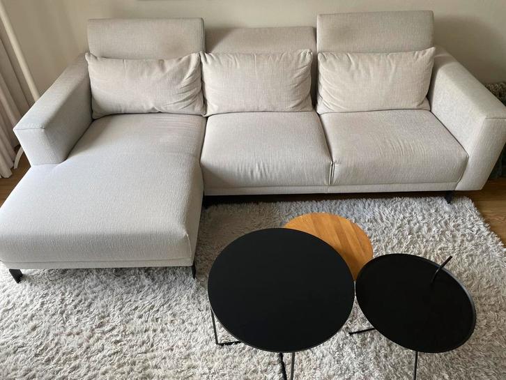 Hoekbank met lounge gedeelte., Huis en Inrichting, Banken | Complete zithoeken, Zo goed als nieuw, Ophalen