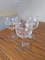 Vintage Kristallen Likeur Glazen Set van 3, Ophalen