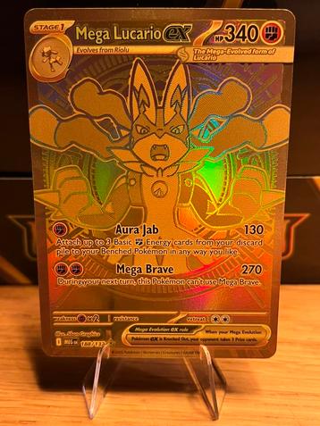 Mega Lucario EX GOLD 188/132 Mega Evolutions beschikbaar voor biedingen