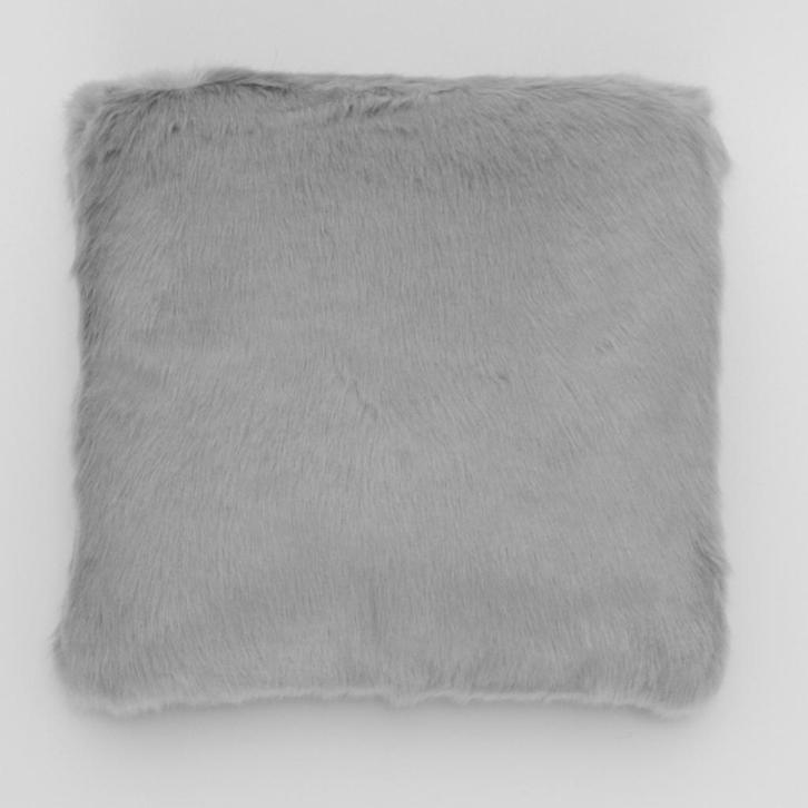 Bontkussen Gletsjerbeer 45x45cm - Grijs, Huis en Inrichting, Woonaccessoires | Kussens, Nieuw, Grijs, Vierkant, Ophalen of Verzenden