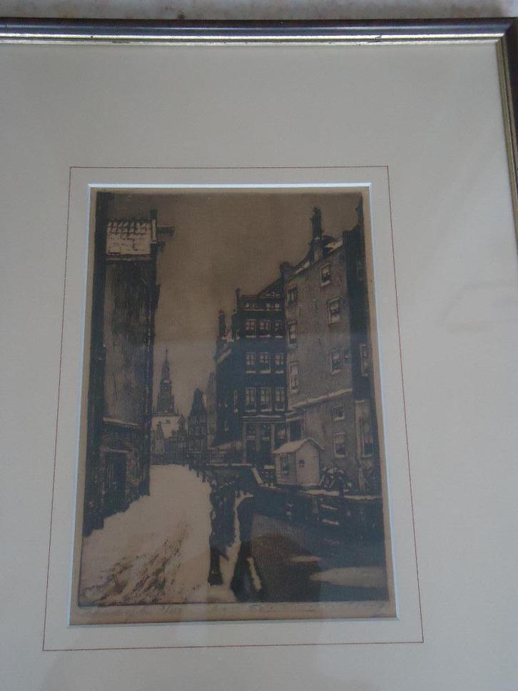Cornelis Brandenburg - Amsterdam - Zeedijk, Antiek en Kunst, Kunst | Etsen en Gravures, Ophalen of Verzenden