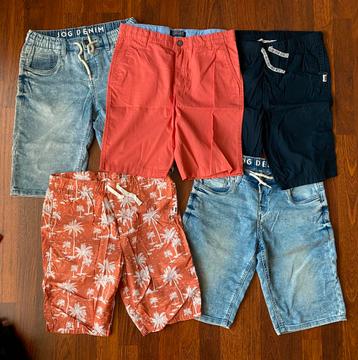 5 Nieuwe shorts / korte broeken maat 158/164. beschikbaar voor biedingen
