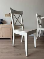 Eetkamerstoelen IKEA (8 stuks), Huis en Inrichting, Stoelen, Ophalen, Gebruikt, Wit, Vijf, Zes of meer stoelen