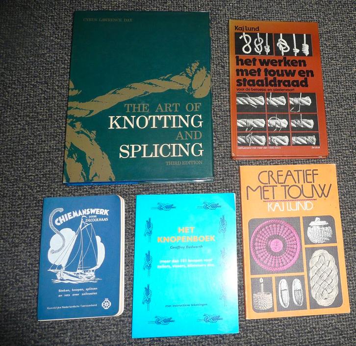 7 boeken over touw & knopen + 2 :, Boeken, Sportboeken, Zo goed als nieuw, Watersport en Hengelsport, Ophalen of Verzenden