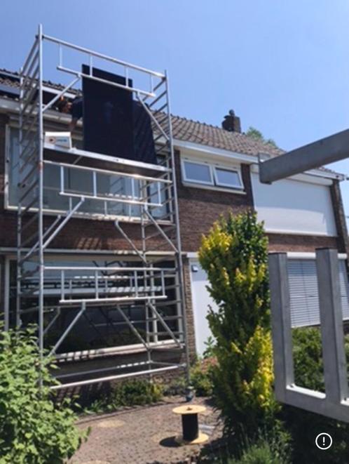 Skyworks steiger inclusief steigerkar met opbergbak, Doe-het-zelf en Verbouw, Steigers, Zo goed als nieuw, Daksteiger, 5 meter of hoger