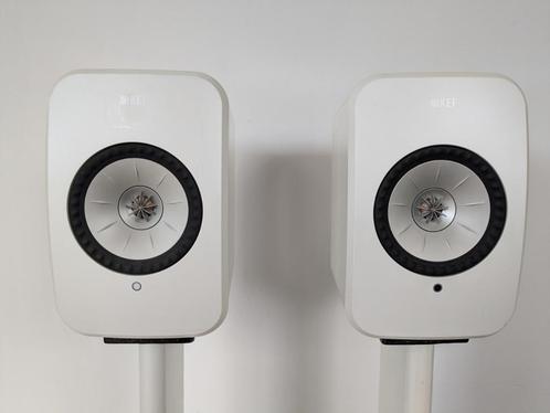 KEF LSX wit draadloze actieve luidsprekers, Audio, Tv en Foto, Luidsprekers, Zo goed als nieuw, Front, Rear of Stereo speakers