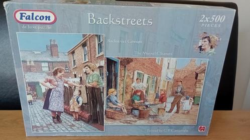 Falcon  - nr. 10234 - Backstreets - 2x 500 stukjes - ophalen, Hobby en Vrije tijd, Denksport en Puzzels, Gebruikt, Legpuzzel, 500 t/m 1500 stukjes