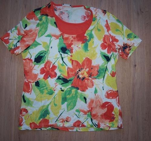Wit T-Shirt Bloemprint (L), Kleding | Dames, T-shirts, Gedragen, Maat 42/44 (L), Wit, Korte mouw, Ophalen of Verzenden