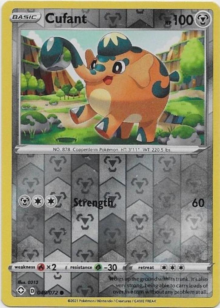 Shining Fates,  Cufant [reverse] 49/72, Hobby en Vrije tijd, Verzamelkaartspellen | Pokémon, Nieuw, Losse kaart, Verzenden