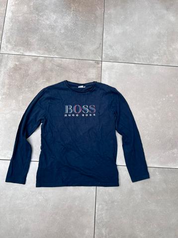 HUGO BOSS DONKERBLAUW LONGSLEEVE SHIRT MET LANGE MOUWEN 164  beschikbaar voor biedingen