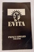 Evita PROGRAMMA BOEKJE 1982 Andrew Lloyd Webber, Verzamelen, Verzenden, Gebruikt, Boek, Tijdschrift of Artikel