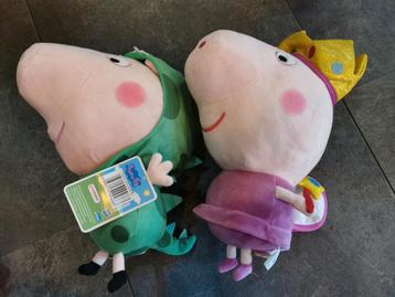 Peppa Pig Knuffels - Dino & Prinses beschikbaar voor biedingen