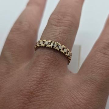 Gouden Ring 14k Bicolor Maat 21 beschikbaar voor biedingen