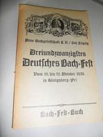Boek: Bach-fest-buch, 23. Deutsches Bachfest., Ophalen of Verzenden, Gelezen, Artiest
