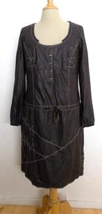 Stoere bruine leather look jurk! L, Kleding | Dames, Jurken, Maat 42/44 (L), Knielengte, Bruin, Zo goed als nieuw