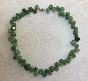 Handgemaakte ketting edelsteen groene Aventurijn beschikbaar voor biedingen