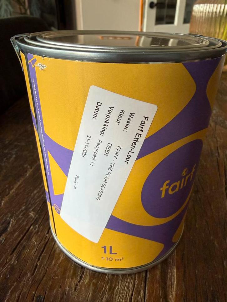 Muurverf - Fairf kleur Deer, Doe-het-zelf en Verbouw, Verf, Beits en Lak, Nieuw, Verf, Minder dan 5 liter, Overige kleuren, Ophalen of Verzenden