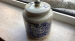 Delfts blauwe tabakspot met deksel, Ophalen of Verzenden, Gebruikt