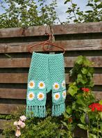 Gehaakte retro granny squares bloemensjaal, Verzenden, Maat 46/48 (XL) of groter, Nieuw, Handgemaakt