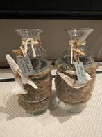 2 vazen, Huis en Inrichting, Woonaccessoires | Vazen, Ophalen, Overige kleuren, Minder dan 50 cm, Glas