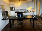Zeer grote Houten Tafel donker gebeitst 2 tot 3 bij 1 meter, Huis en Inrichting, Ophalen, Gebruikt, 100 tot 150 cm, Strak donker