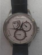 EMPORIO-ARMANI horloge automaat., Overige merken, Leer, Staal, Polshorloge