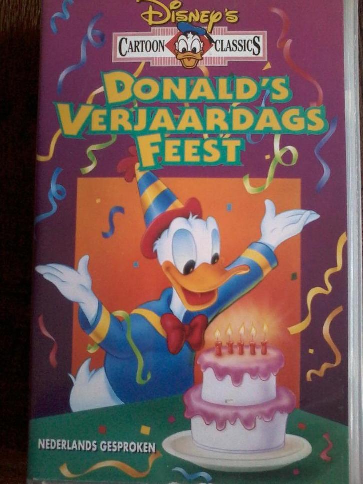 Video VHS Film Donald's verjaardagsfeest Disney ( Jola ), Cd's en Dvd's, VHS | Kinderen en Jeugd, Zo goed als nieuw, Tekenfilms en Animatie