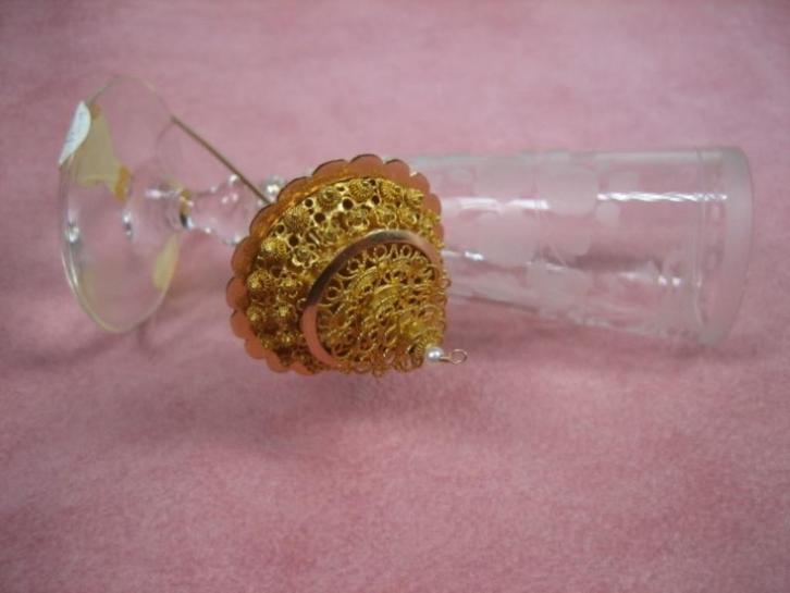 Antieke 14K Gouden Zeeuwse Torenspeld ca. 1885, Sieraden, Tassen en Uiterlijk, Antieke sieraden, Broche, Goud, Verzenden