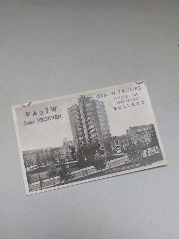 PAoJW 5mrt proeven QRA W.Jacobs Amsterdam, Verzamelen, Ansichtkaarten | Nederland, Utrecht, 1920 tot 1940, Ophalen of Verzenden