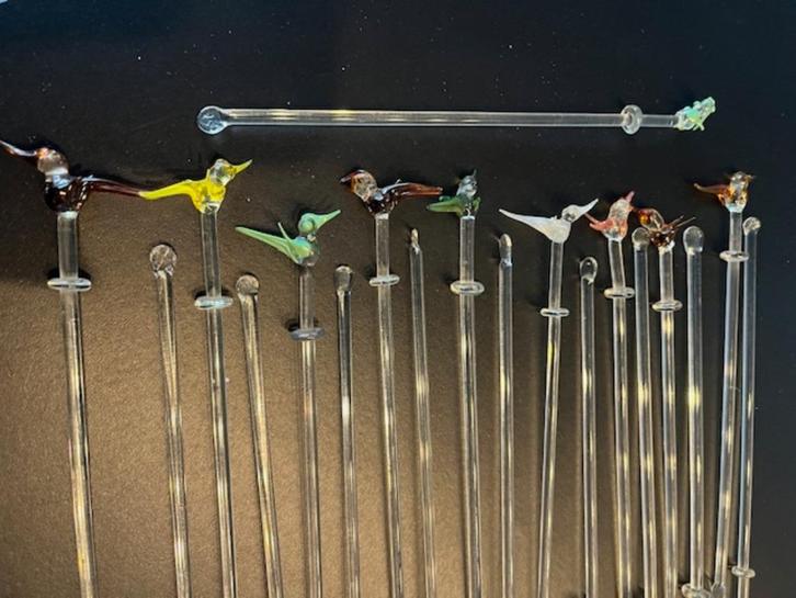 Mondgeblazen glazen roerstaafjes (antiek), Antiek en Kunst, Antiek | Glas en Kristal, Ophalen of Verzenden