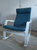 IKEA POÄNG schommelstoel wit blauw, Ophalen, Gebruikt, 100 tot 125 cm, Stof