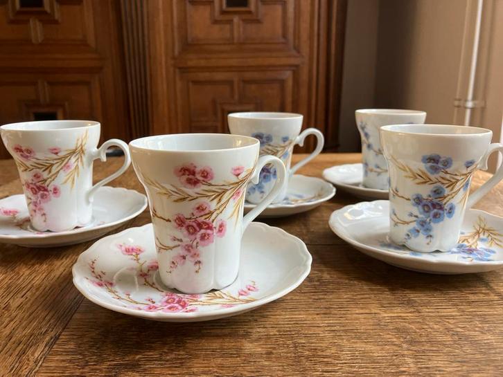 Bavaria Porselein Kop en Schotels - Bloemmotief, Huis en Inrichting, Keuken | Servies, Gebruikt, Kop(pen) en/of Schotel(s), Overige stijlen