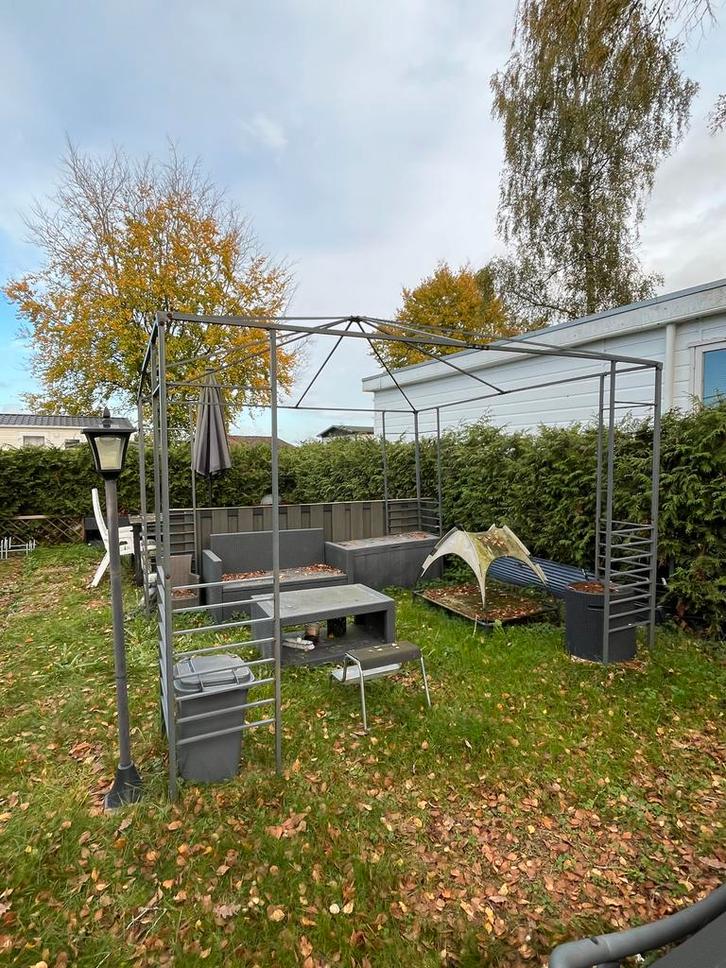 Prieel frame (zonder doek), Tuin en Terras, Parasols, Gebruikt, Overige typen, 2 tot 3 meter, Ophalen