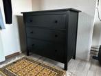 Diepzwarte HEMNES ladekast IKEA, Huis en Inrichting, Kasten | Ladekasten, Ophalen, Gebruikt, 100 tot 150 cm, 3 of 4 laden