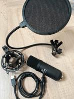 Devine M-Mic USB BK condensatormicrofoon zwart + popfilter, Muziek en Instrumenten, Microfoons, Ophalen, Gebruikt, Studiomicrofoon