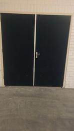 Dubbele Merantie Hardhouten Deuren incl. Kozijn, Doe-het-zelf en Verbouw, Deuren en Horren, Ophalen, Gebruikt, 120 cm of meer