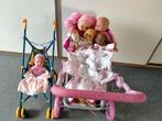 Wandelwagen met poppen en kleertjes, Ophalen of Verzenden, Gebruikt, Babypop