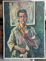 Grote impressionistisch schilderij van Hugo brouwer, Ophalen of Verzenden